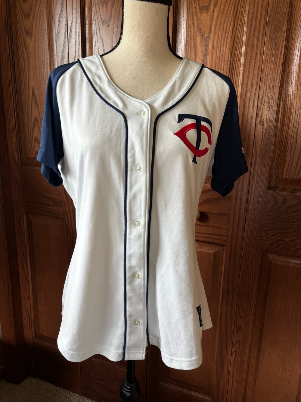 Majestic Minnesota Twins Button-Front Jersey - Wonen’s